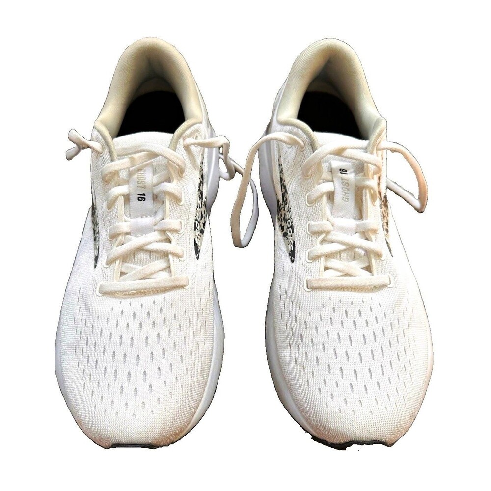 Brooks Ghost 16 Women’s Running Shoes 10.5 B White/Oyster/Lava 1204071B147